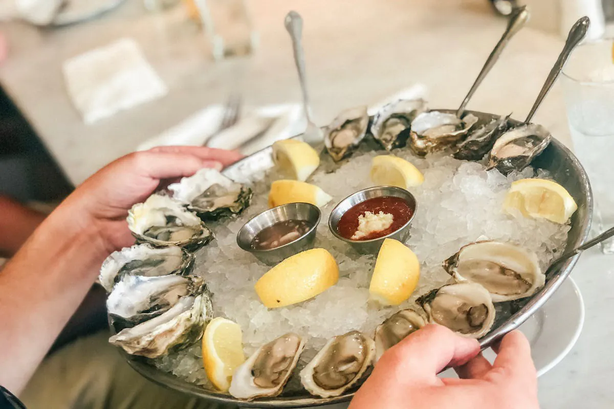 Oyster Platter at Crafty Crab, a Seafood Restaurant in Wilmington